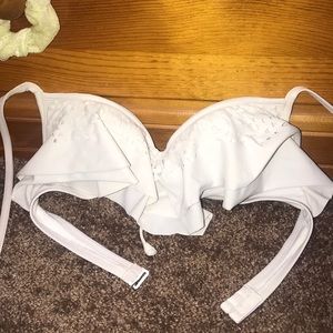 VS PINK white flowy push-up swimsuit